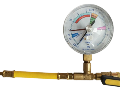 HVAC manometer afpersschaal tot 50Bar met gasindicatie tbv stikstof en formeergas 