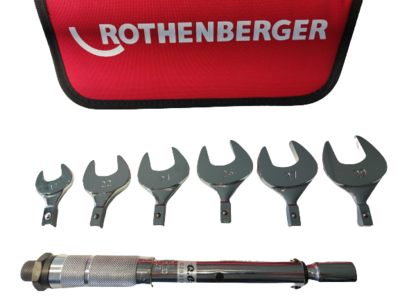 Rothenberger Draaimomentsteeksleutelset 8-delig 17-22-24-26-27-29 mm torgue wrench set 