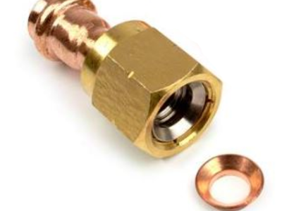 MaxiPro herbruikbare 1/4 INCH flare koppeling, RVS moer koperen ring