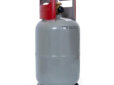LEGE GEBRUIKTE (BRANDBAAR) RECOVERY 12L CILINDERS TBV R32 / R1234YF 1 VALVE/KRAAN LEFT
