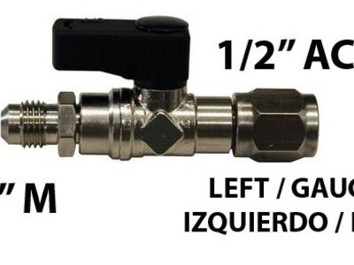 F 1/2 ACME LH  X M 1/4 INCH R32 R1234YF ADAPTER 
