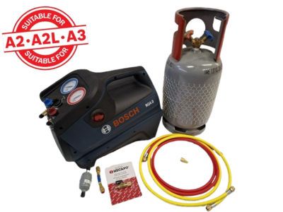  (A1/A2/A2L/A3) RECOVERY SET met slangen/kraan/cilinder voor regeneratie BOSCH