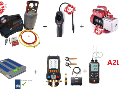 BRL100 (A1/A2/A2L/A3)  BASIS SET PRO  BOSCH-TESTO-ROBINAIR-VETEK R290 R600
