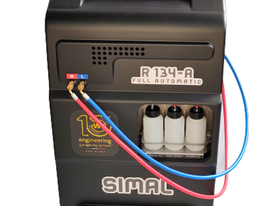 Simal Airco Machine, vulstation R134A met printer & UV & verwarming 22L tank 2 jaren garantie standaard! 