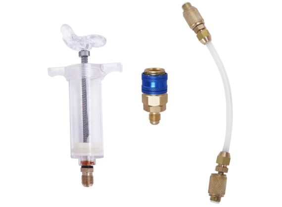 INJECTOR VOOR POE, PAG OF UV OLIE VOOR ALLE KOELGASSEN 1/4