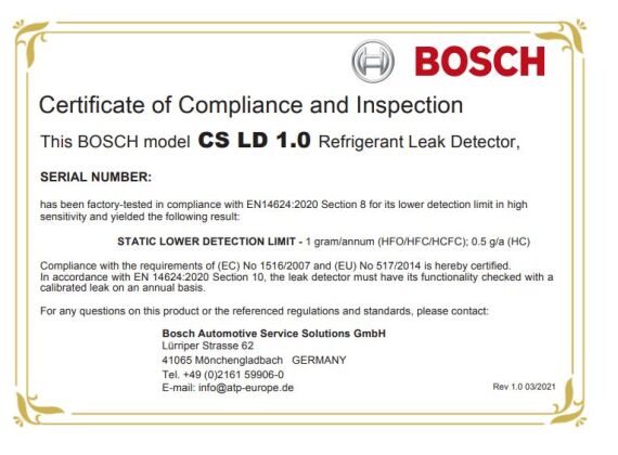 Bosch CS LD 1.0 Professionele snuffelaar, lekzoeker  Bosch CSLD1.0 Bosch CSLD 1.0  BRL100 CONFORM A2L A3 