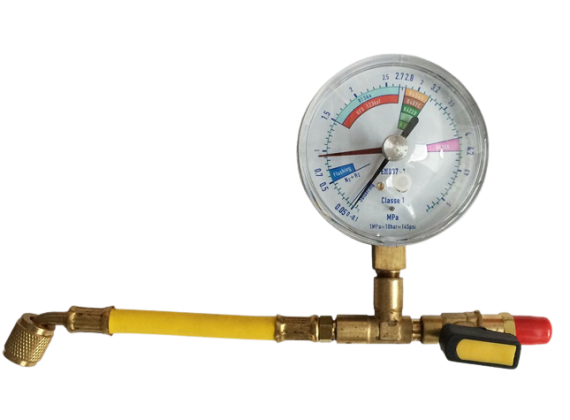 HVAC manometer afpersschaal tot 50Bar met gasindicatie tbv stikstof en formeergas 