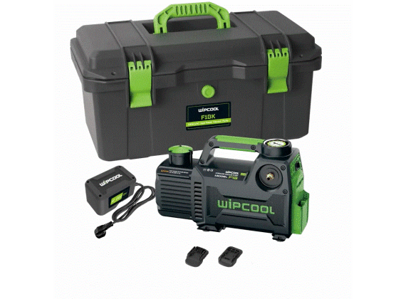 WIPCOOL Accu Vacuümpomp 2F1BRK A2L (R32)  71L/min MAKITA + BOSCH  + 220V Adapter 