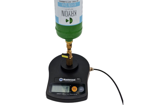 Mastercool weegschaal, voor hoge precisie 98201 + ADAPTER SET 