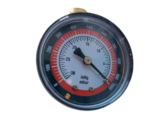 Hecapo vacuümmeter manometer1/4 INCH met kraan