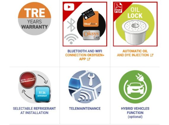 Oksys Ecos 303 ICR R1234YF AIRCO VULMACHINE