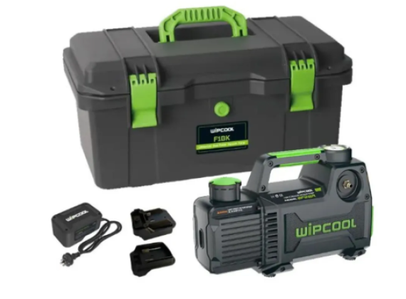 WIPCOOL Accu Vacuümpomp 2F2BRK A2L (R32) 142L/min MAKITA + BOSCH  + 220V ADAPTER ACTIE!!