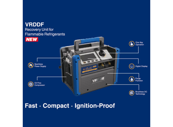 VALUE A2L + A3 VRDDF 1089,00 RECOVERY UNIT (R32, R600 R290) + CERTIFICERING BRANDBARE GASSEN 