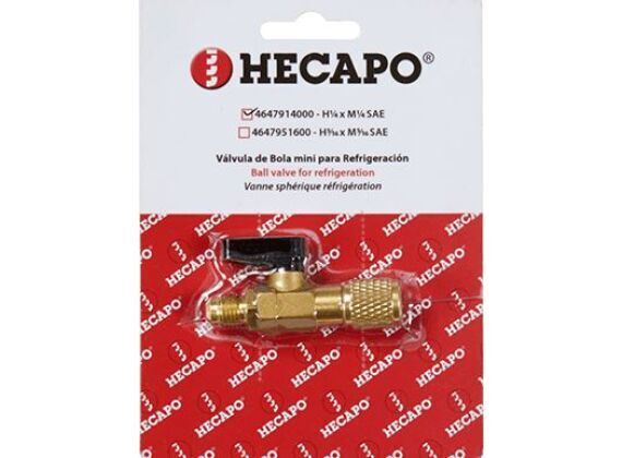 HECAPO M 5/16 X F 5/16 INCH SAE, kogel ventiel met valve depressor