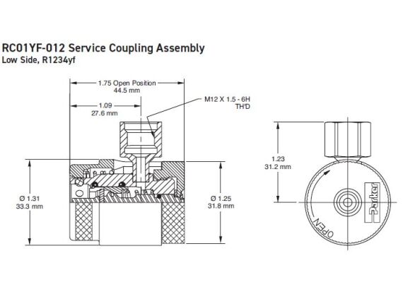PARKER R134A LP AUTOMOTIVE SNELKOPPELING