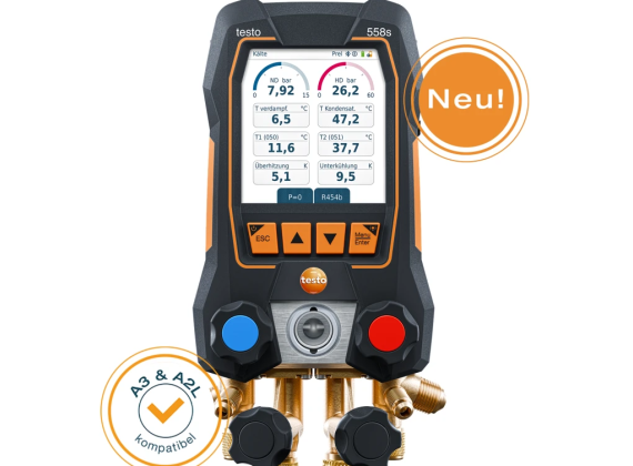 TESTO 558S SMART Slimme digitale manifold A2L A3  0564 5581