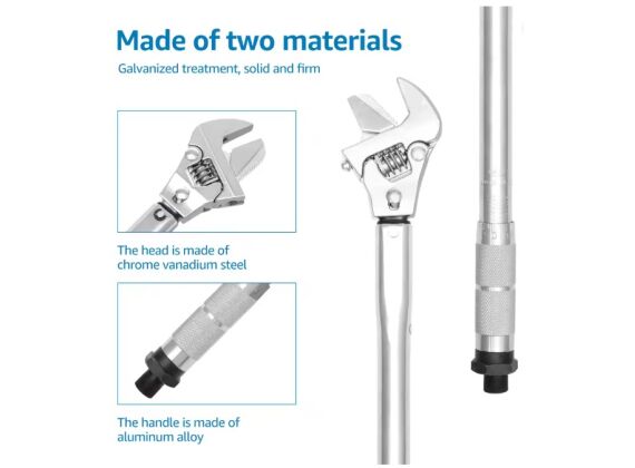 Verstelbare moment steeksleutel Koppelbereik: 19-110N.m