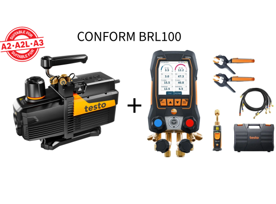 TESTO SET 558S + SLANGEN + 565I 198L VAC.POMP HVAC TESTO KIT