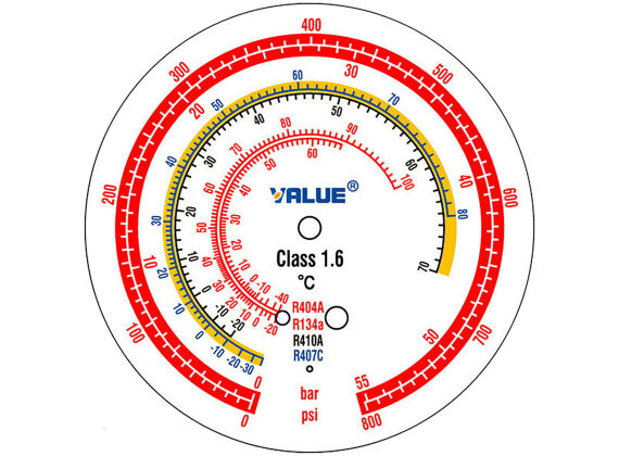 VALUE MG-4-R410-03 R134A/R32/R410/R407 MANOMETERSET 