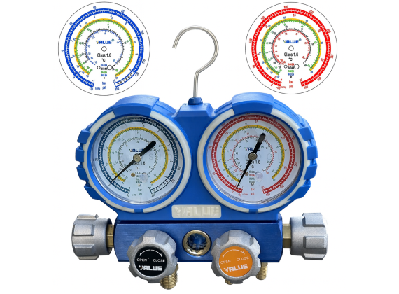 VALUE MG-4-R410-03 R134A/R32/R410/R407 MANOMETERSET 