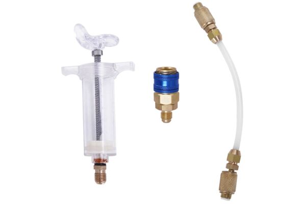 INJECTOR VOOR POE, PAG OF UV OLIE VOOR ALLE KOELGASSEN 1/4