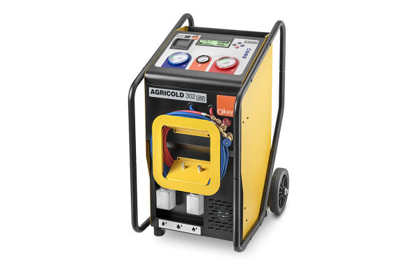  OKSYS AGRICOLD 302 AIRCOMACHINE VULSTATION  R134A VOOR MOBIEL BUITENGEBRUIK