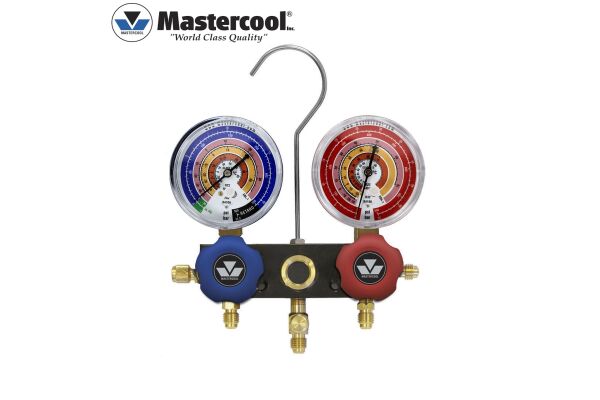 Mastercool 93661-EB1  R32 R410A R407C R22 2 weg manometerset  klasse 1.0 drukmeter 