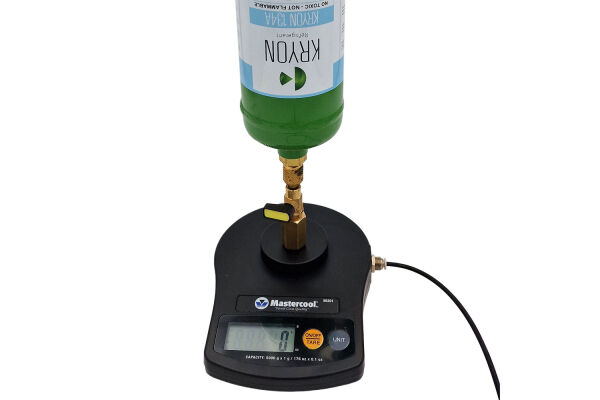 Mastercool weegschaal, voor hoge precisie 98201 + ADAPTER SET 