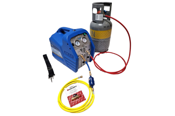 Value VRR12L-R32 Set recovery machine plus slangen en kraan en fles, voor regeneratie of recycling